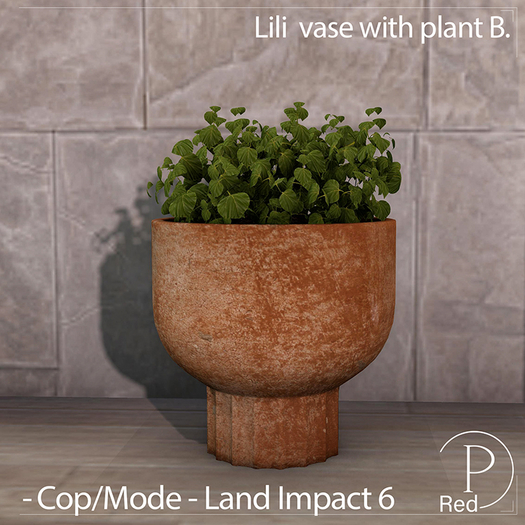 P.ReD. Lili  vase with plant B - Box