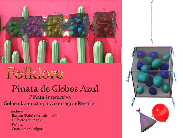 Folklore: Pinata de Globos Azul