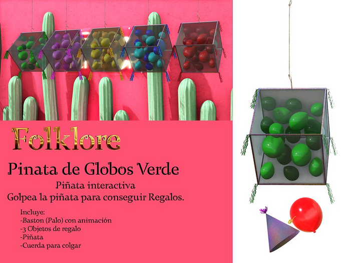 Folklore: Pinata de Globos Verde