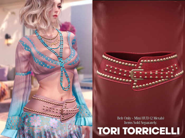 TORI TORRICELLI // Seraphina Belt // Red