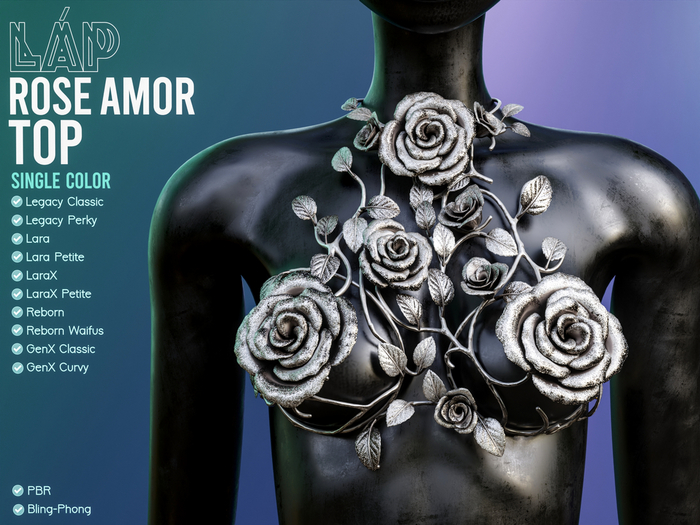 Rose Armor Top by LAP (Silver)