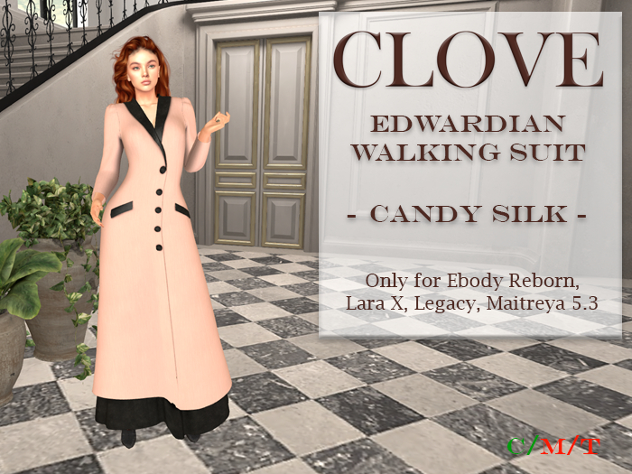 Edwardian Walking Suit: Candy Silk