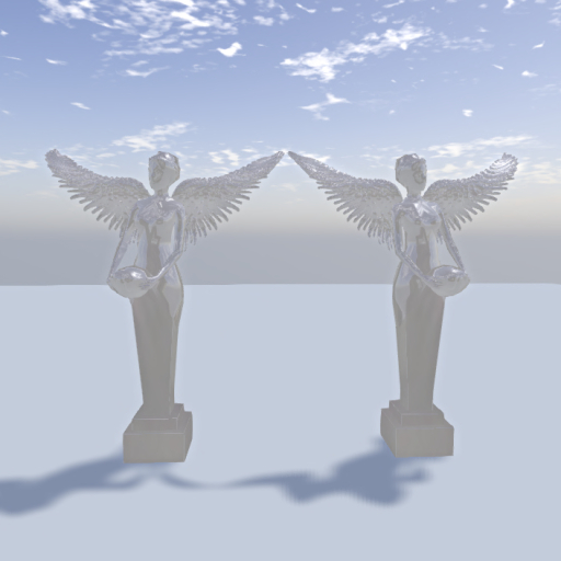 2 Pearl Angel Statues