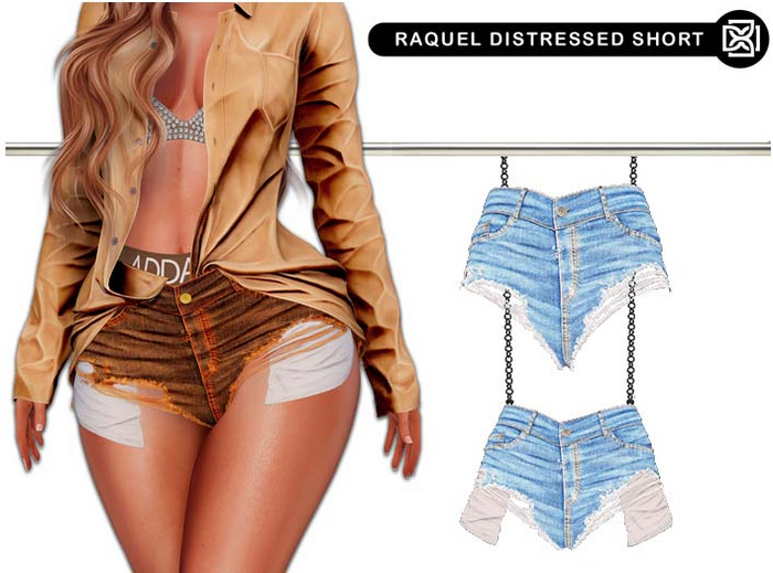 Addams - Raquel Distressed Short #35