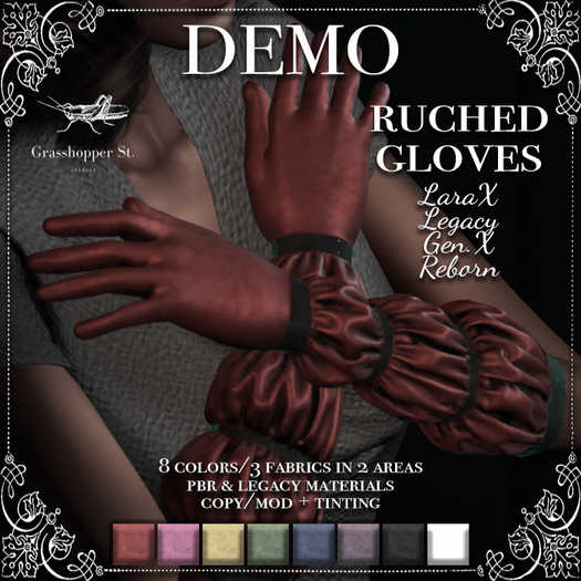 Grasshopper St Ruched Gloves DEMO