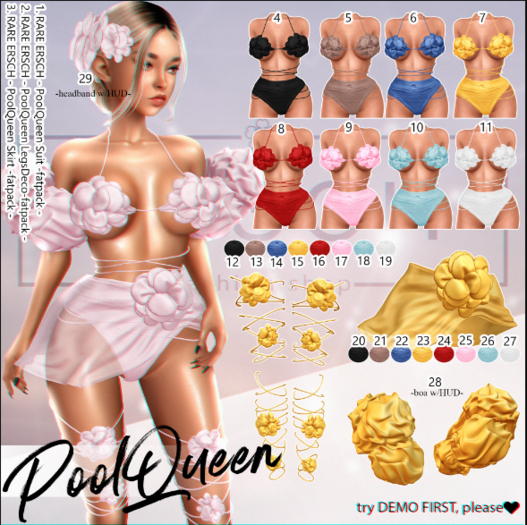 26. ERSCH - PoolQueen {Reborn} Skirt -blue-