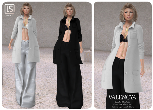 [LS] VALENCYA SET BLACK / WHITE