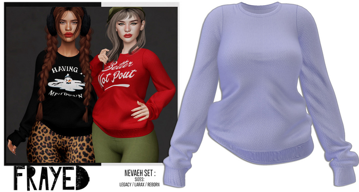 Frayed - Nevaeh Sweater - Baby Blue