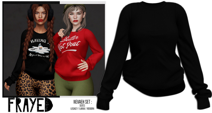 Frayed - Nevaeh Sweater - Black
