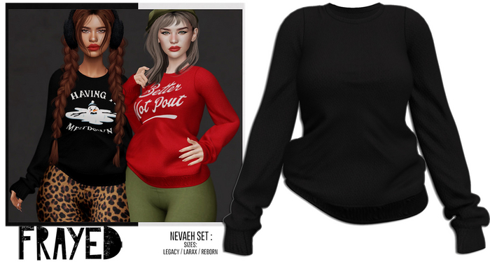 Frayed - Nevaeh Sweater - Charcoal