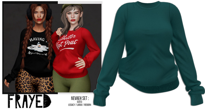 Frayed - Nevaeh Sweater - Jade