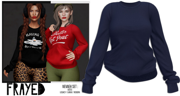 Frayed - Nevaeh Sweater - Ink