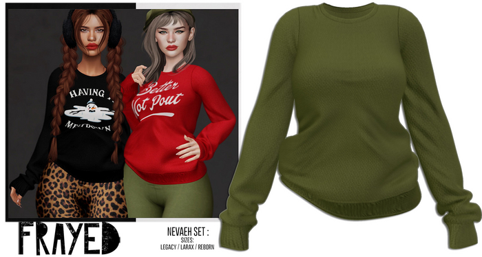 Frayed - Nevaeh Sweater - Olive