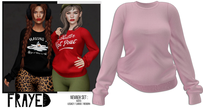 Frayed - Nevaeh Sweater - Pink