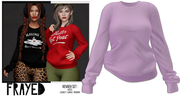 Frayed - Nevaeh Sweater - Lilac