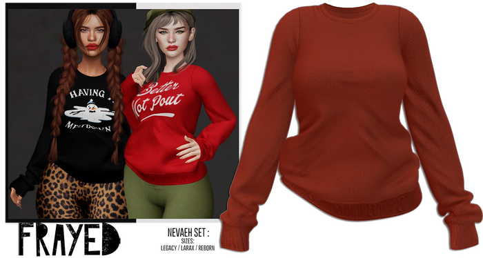 Frayed - Nevaeh Sweater - Rust
