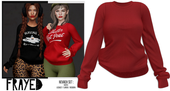 Frayed - Nevaeh Sweater - Red