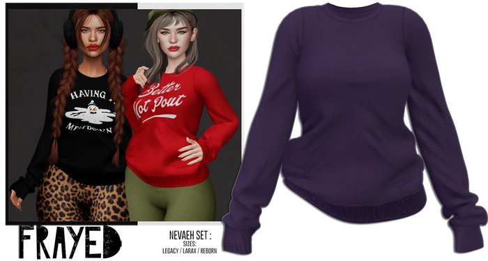 Frayed - Nevaeh Sweater - Purple