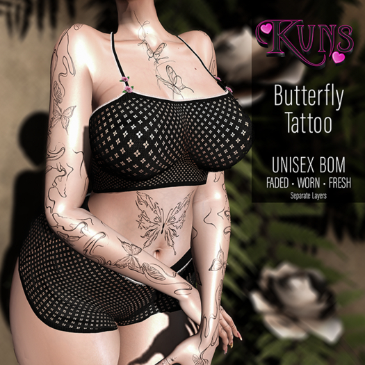 KUNS Butterfly Tattoo