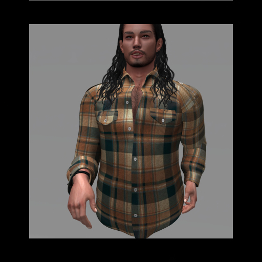 MALE BROWN CHECK SHIRT