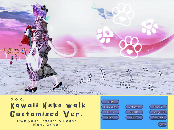 Second Life Marketplace - G.O.C. Kawaii Neko walk//Customized Ver.