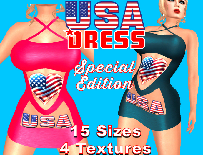 ♥♥~~ USA DRESS - 15 Sizes - 4 Textures ~~♥♥