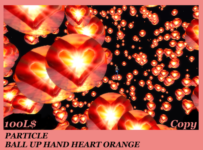 PARTICLE BALL UP HAND HEART ORANGE