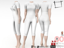 Full Perm Women's Capri Style Bibs With Tshirt Outfit Maitreya 5.3 LaraX, Slink, Belleza, Tonic, Legacy, Ebody Reborn