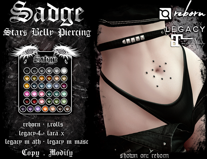 Sadge Stars Belly Piercing