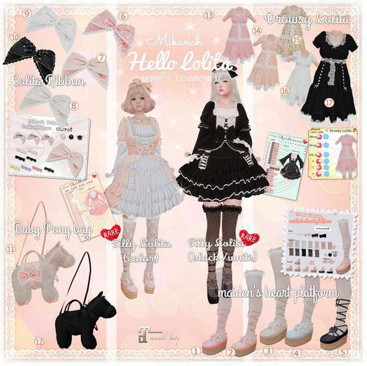 Mikunch Hello LoIita/LoIita Ribbon(white) 9