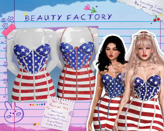 .BF. Doll Dress Patriot 4th #2