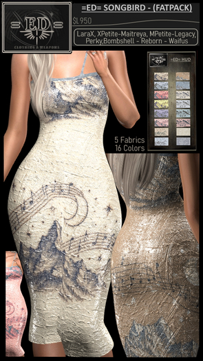 =ED= SONGBIRD - (FATPACK) - [LX,XP,M,MP,L,P,LB,R,W]