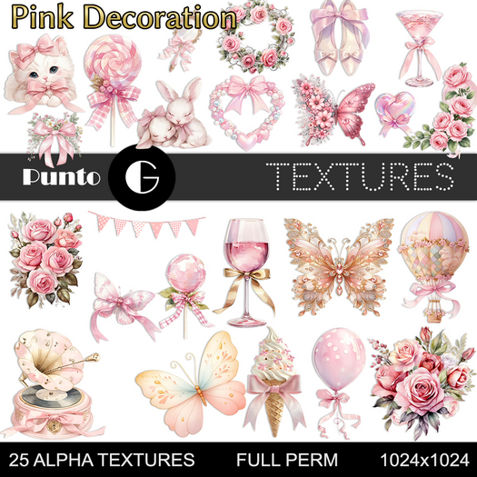Full Perm Textures - Pink Decoration