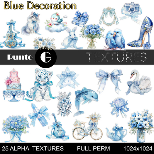 Full Perm Textures - Blue Decoration