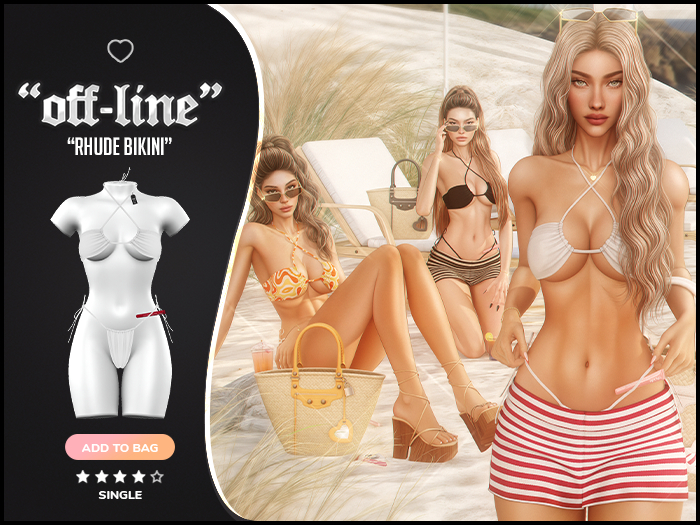 "Off-Line" x "Rhude" Bikini / White