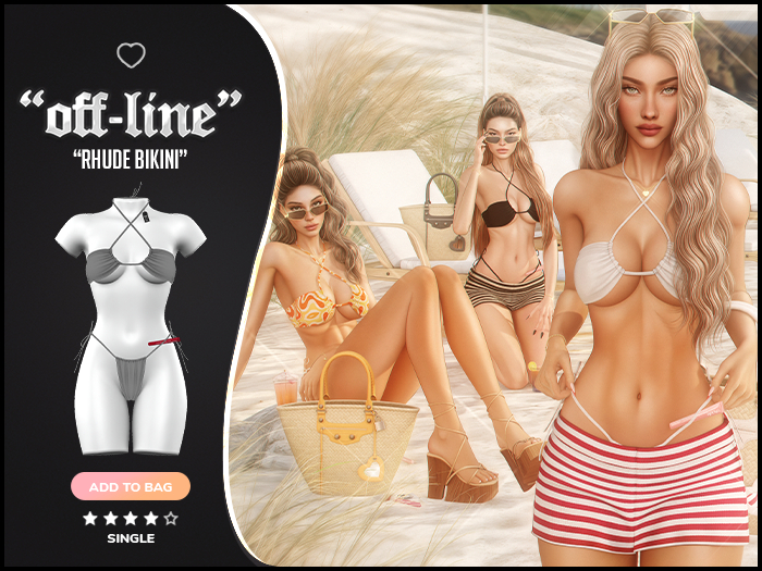 "Off-Line" x "Rhude" Bikini / Grey