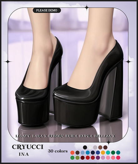 Cryucci INA HEELS FATPACK