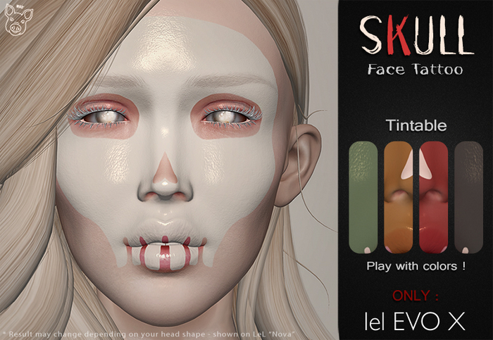 Mad' - Skull FaceTattoo [EVOX]