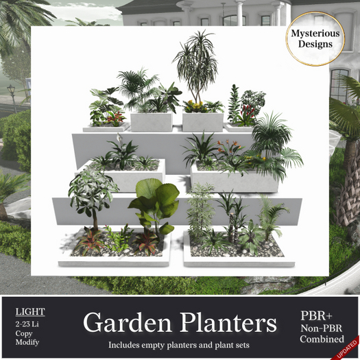 Mysterious Designs - Garden Planters - Light