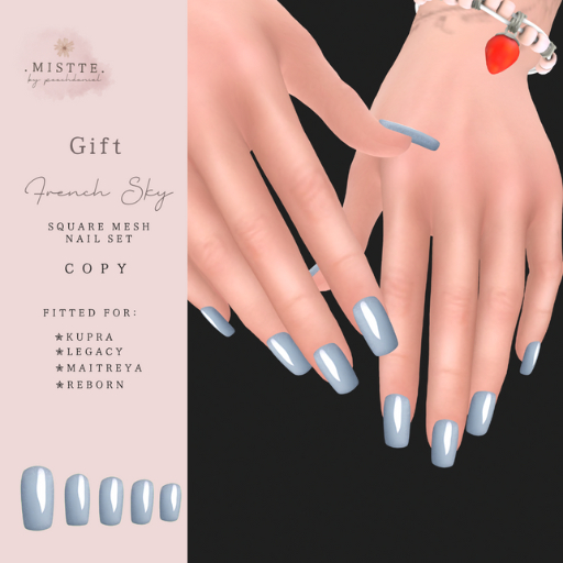.mistte. Out Of The Blue Square Nails - [Unpack]