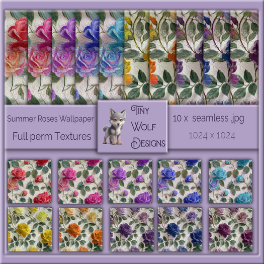 Summer Roses Wallpaper full permission seamless textures
