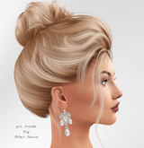 *AvaWay* ROYAL Earring White - RESIZABLE - SALE !