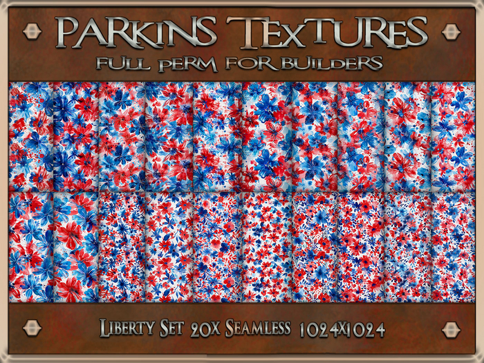 Parkins Textures - Liberty Set - 20x Seamless 1024 Full Perm - July 4th, USA, America, United States, Independence