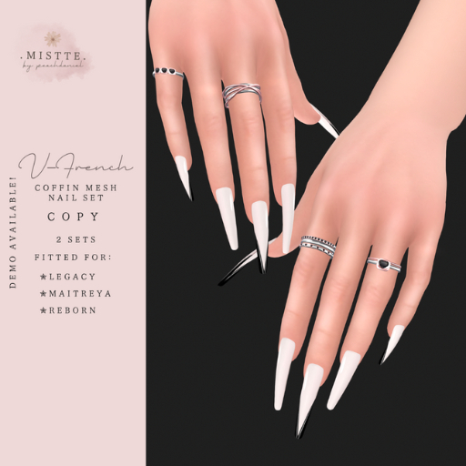.mistte. V French Coffin Nail Set - [ Unpack]