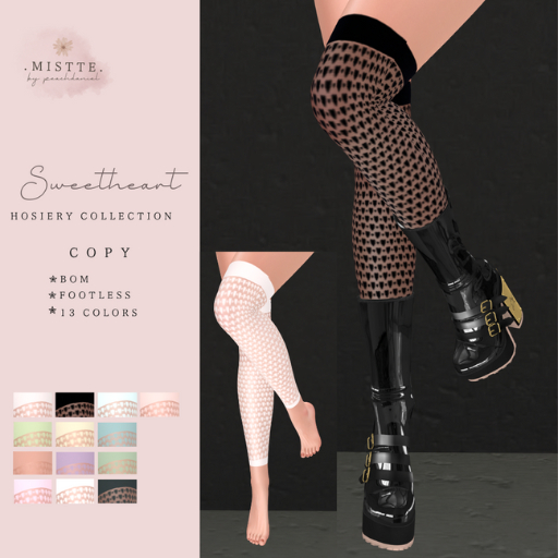 .mistte. Sweetheart Footless Hosiery Collection - [Unpack]