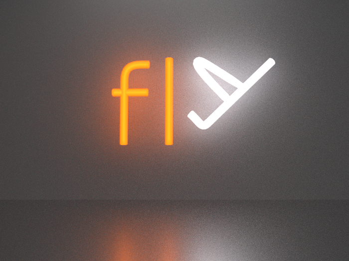 Fly neon sign Full Permission