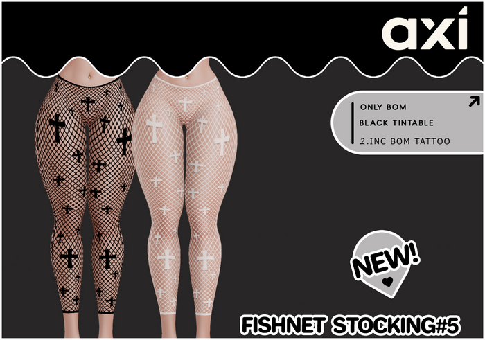 AXI-Fishnet Stocking#5  Only Bom-Tintable