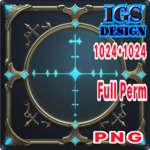Texture - Ancient Black Stone Tile With Glowing Elements And Bronze Ornament 