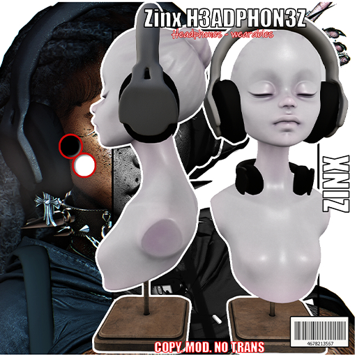!#\\ `ZINX // H3ADPHON3S [WHITE]