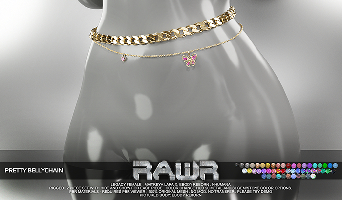 RAWR! Pretty Bellychain DEMO (add me)